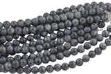 LARGE-HOLE beads!!! 8mm or 10mm smooth-finished round. 2mm hole. 7-8" strands. Smooth Marble Labradorite / Larvikite. Big Hole Beads