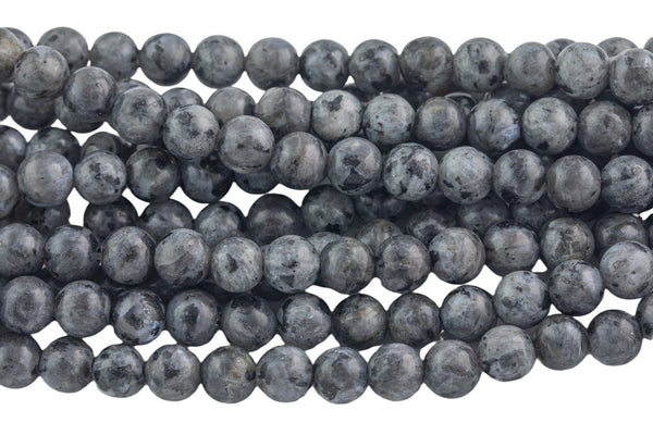 LARGE-HOLE beads!!! 8mm or 10mm smooth-finished round. 2mm hole. 7-8" strands. Smooth Marble Labradorite / Larvikite. Big Hole Beads