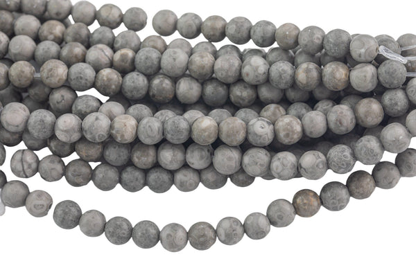 LARGE-HOLE beads!!! 8mm or 10mm smooth-finished round. 2mm hole. 7-8" strands. Smooth Mai Jasper. Big Hole Beads