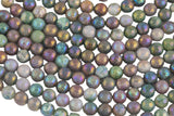 Natural Mystic Indian Agate/ Chalcedoney, Faceted Round sizes 4mm, 6mm, 8mm, 10mm, 12mm AAA Quality Gemstone Beads