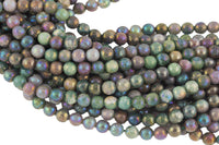 Natural Mystic Indian Agate/ Chalcedoney, Faceted Round sizes 4mm, 6mm, 8mm, 10mm, 12mm AAA Quality Gemstone Beads