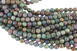 Natural Mystic Indian Agate/ Chalcedoney, Faceted Round sizes 4mm, 6mm, 8mm, 10mm, 12mm AAA Quality Gemstone Beads