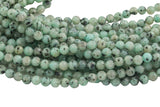 Natural Diamond Cut Faceted Kiwi Jasper 6mm 8mm 10mm Round Beads 15.5" Strand Gemstone Beads