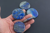 Natural Lapis Flat Oval Shaped- 42x45mm