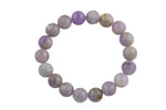 Natural Pink Amethyst Smooth Round Size 10mm and 12mm- Handmade In USA- approx. 7-7.5" Bracelet Crystal Bracelet- LGS