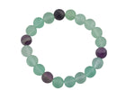 Natural Rainbow Fluorite - Bracelet Matte Round Size 10mm and 12mm- Handmade In USA- approx. 7-7.5" Bracelet Crystal Bracelet- LGS