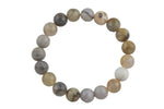 Natural Bamboo Agate Bracelet Smooth Round Size 6mm and 8mm- Handmade In USA- approx. 7" Bracelet Crystal Bracelet