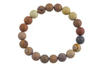 Natural Mookaite- Bracelet Matte Round Size 10mm and 12mm- Handmade In USA- approx. 7-7.5" Bracelet Crystal Bracelet- LGS