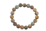 Natural Matte Venus Jasper Round Size 6mm and 8mm- Handmade In USA- approx. 7" Bracelet Crystal Bracelet