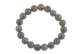 Natural Labradorite Smooth Round Size 10mm and 12mm- Handmade In USA- approx. 7-7.5" Bracelet Crystal Bracelet- LGS