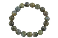 Labradorite Faceted Round Size 10mm and 12mm- Handmade In USA- approx. 7-7.5" Bracelet Crystal Bracelet- LGS