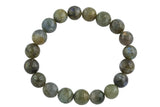 Labradorite Faceted Round Size 10mm and 12mm- Handmade In USA- approx. 7-7.5" Bracelet Crystal Bracelet- LGS