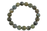 Labradorite Faceted Round Size 10mm and 12mm- Handmade In USA- approx. 7-7.5" Bracelet Crystal Bracelet- LGS