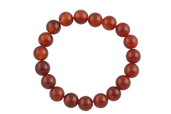 Carnelian Bracelet AAA 8mm Round Stretchy String Bracelet Natural Carnelian Bracelet 8 mm - AAA Quality Chakra Bracelets Pre-charged