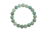 Natural Amazonite Matte Round Size 6mm and 8mm- Handmade In USA- approx. 7" Bracelet Crystal Bracelet