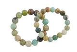 Natural Amazonite Smooth Round Size 6mm and 8mm- Handmade In USA- approx. 7" Bracelet Crystal Bracelet