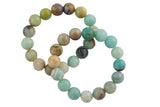 Natural Amazonite Smooth Round Size 6mm and 8mm- Handmade In USA- approx. 7" Bracelet Crystal Bracelet