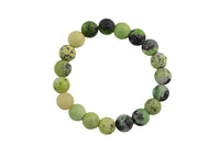 Natural Chrysoprase Bracelet Matte Round Size 6mm and 8mm- Handmade In USA- approx. 7" Bracelet Crystal Bracelet