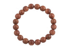 Sandstone Goldstone Faceted Round Size 6mm and 8mm- Handmade In USA- approx. 7" Bracelet Crystal Bracelet