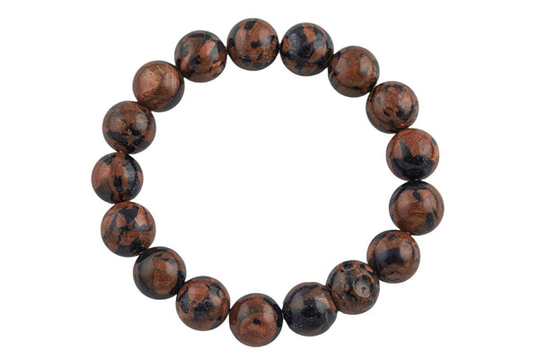 Sandstone Goldstone Smooth Round Size 6mm and 8mm- Handmade In USA- approx. 7" Bracelet Crystal Bracelet
