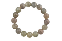 Grayish Moonstone Smooth Round Size 6mm and 8mm Handmade In USA Natural Gemstone Crystal Bracelets Handmade Jewelry - approx. 7"