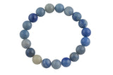 Blue Aventurine Bracelet Round Size 6mm and 8mm Handmade In USA Natural Gemstone Crystal Bracelets - Handmade Jewelry - approx. 7"