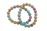 Natural Candy Jasper Round Size 6mm and 8mm- Handmade In USA- approx. 7" Bracelet Crystal Bracelet