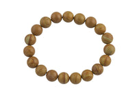 Yellow Picture Jasper Wood Jasper Bracelet Round Size 6mm and 8mm Handmade In USA Natural Gemstone Bracelets - Handmade Jewelry - approx. 7"