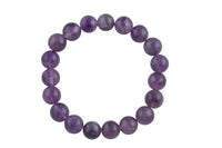 Natural Amethyst Round Size 6mm and 8mm- Handmade In USA- approx. 7" Bracelet Crystal Bracelet