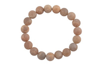 Pink Moonstone - BRACELETS NATURAL Gemstone 8mm Matte Stackable Round Gemstone- Handmade - WHOLESALE - 8mm 7” - 7.5" Bracelet