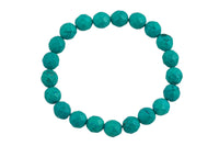 Turquoise Faceted Round Size 6mm and 8mm- Handmade In USA- approx. 7" Bracelet Crystal Bracelet