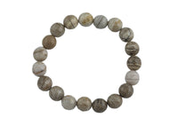 Lime Silver Leaf Jasper Faceted Round Size 10mm and 12mm- Handmade In USA- approx. 7-7.5" Bracelet Crystal Bracelet- LGS