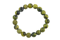 Natural Yellow Turquoise Round Size 6mm and 8mm- Handmade In USA- approx. 7" Bracelet Crystal Bracelet