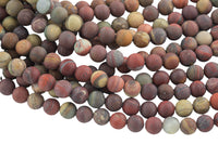 Natural African Agate Matt Round sizes 4mm, 6mm, 8mm, 10mm, 12mm Gemstone Beads