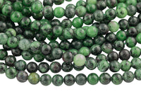 Natural Ruby Zoisite 4mm 6mm 8mm 10mm Round Beads 15.5" Strand