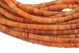 Orange Aventurine Heishi Discs Beads 2x4mm 3x6mm 15.5" Strand