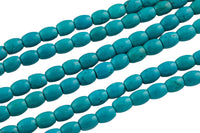 Turquoise - Barrel Shape- 8x10mm - 40 Pieces- Special Shape- Full Strand- 16 Inches Gemstone Beads