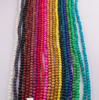 6mm Lava Rock Beads Multicolor Natural Round Loose - Color Colored Lava Beads - Full 15.5" Strands - Wholesale Pricing