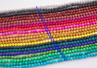 6mm Lava Rock Beads Multicolor Natural Round Loose - Color Colored Lava Beads - Full 15.5" Strands - Wholesale Pricing