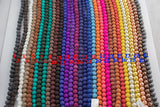 8mm Lava Rock Beads Multicolor Natural Round Loose - Color Colored Lava Beads - Full 15.5" Strands - Wholesale Pricing