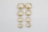 2 pcs Gold Plated Huggie Hoops / Perfect for Every Day Wear / Minimalist Earring Jewelry / Perfect Gift For Her and For Girls 10mm-16mm