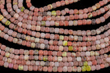 Natural Rhodonite Faceted Cube Beads Size 3mm 15.5" Strand