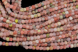 Natural Rhodonite Faceted Cube Beads Size 3mm 15.5" Strand