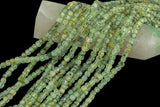 Natural Prehnite Faceted Cube Beads Size 2.5mm 3.5mm 4mm 15.5" Strand