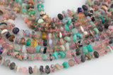 Multi Gemstone Freeform Roundel, High Quality in Freeform Roundel, 8mm- Wholesale Pricing- Full 15 Inch Strand