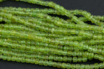 Natural Peridot Faceted Cube Beads Size 3mm 15.5" Strand