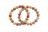 Natural Mookaite- Bracelet Matte Round Size 10mm and 12mm- Handmade In USA- approx. 7-7.5" Bracelet Crystal Bracelet- LGS