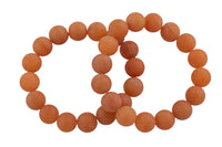 Orange Aventurine Bracelet Round Size 6mm and 8mm Handmade In USA Natural Gemstone Crystal Bracelets - Handmade Jewelry - approx. 7"