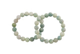 Natural Aquamarine Faceted Round Size 10mm and 12mm- Handmade In USA- approx. 7-7.5" Bracelet Crystal Bracelet- LGS