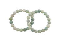 Natural Aquamarine Faceted Round Size 10mm and 12mm- Handmade In USA- approx. 7-7.5" Bracelet Crystal Bracelet- LGS